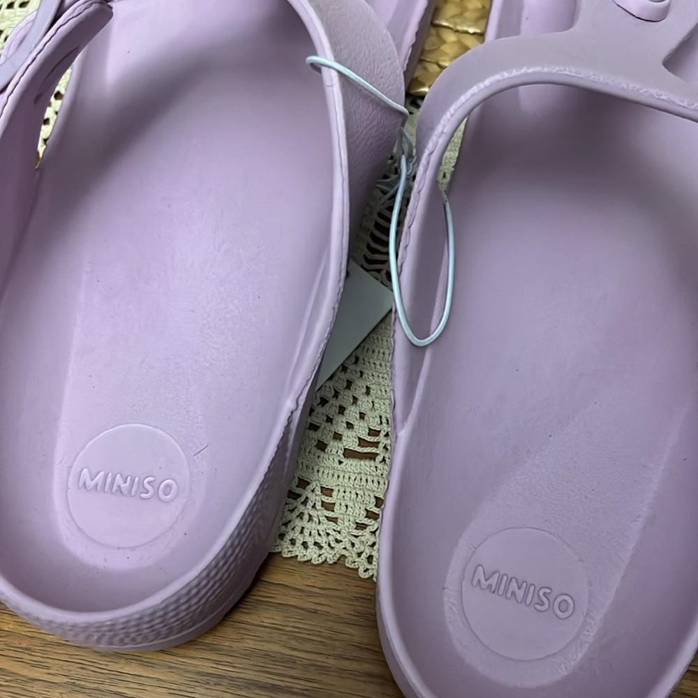 MINISO Life Purple Slide Sandals - Picture 6 of 10